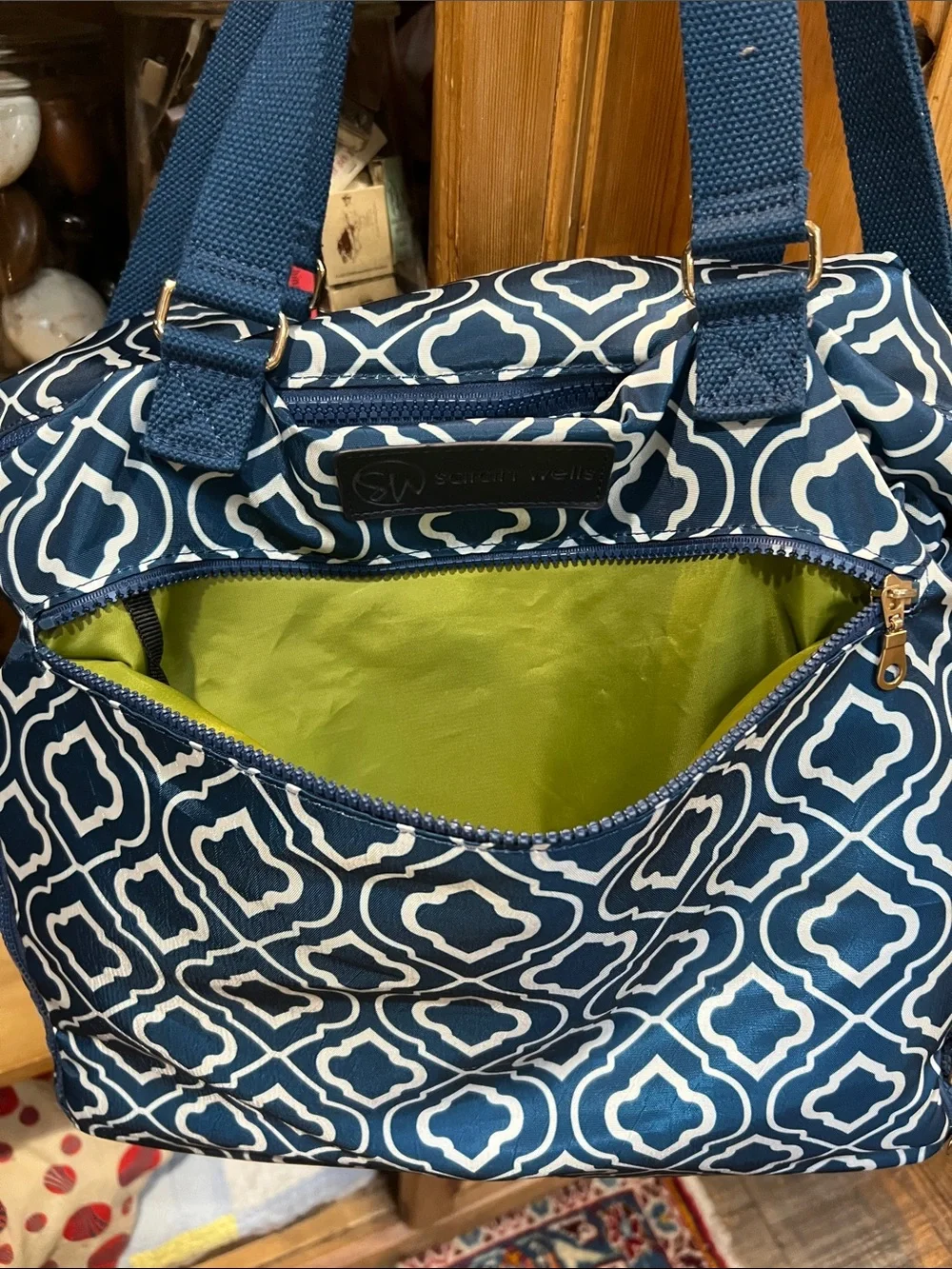 Sarah Wells stylish navy